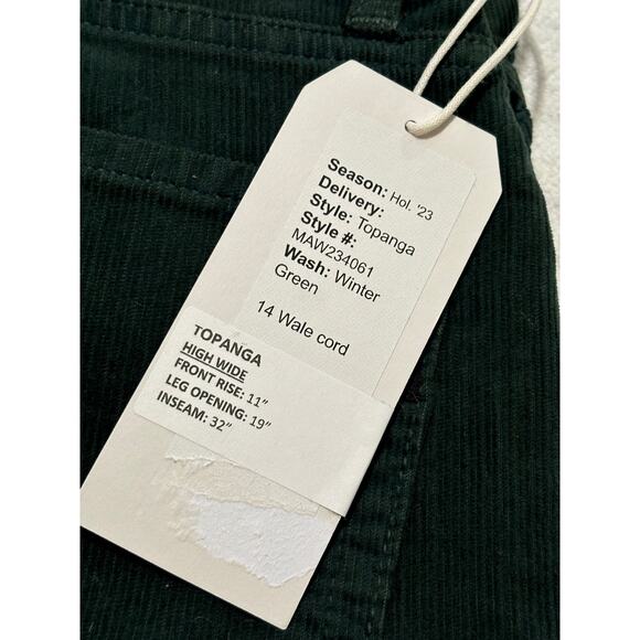 Modern American NWT High Rise Topanga Bootcut Jeans Winter Green Wash Size 26 - Picture 6 of 6